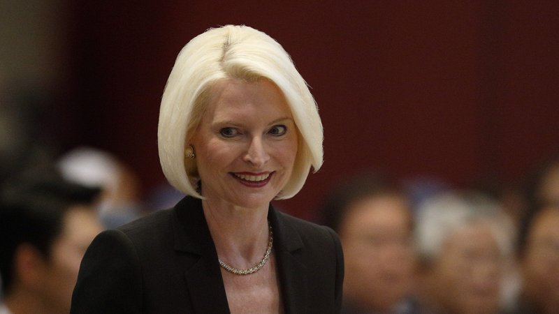 Callista Gingrich, U.S. ambassador to the Holy See, is pictured in an Oct. 17, 2020, photo. Gingrich announced Dec. 3 that the Rome-based Community of Sant'Egidio and USIG will be awarded a $900,000 grant "to provide critical humanitarian assistance to those most impacted by the COVID-19 pandemic in Italy." (CNS photo/Paul Haring)