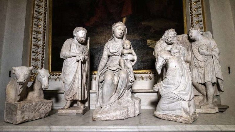 Nativity scene commissioned by Pope Nicholas IV in 1292. (Daniel Ibanez/CNA)