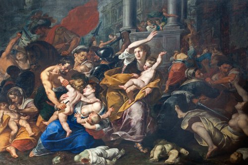 “Massacre of the Innocents,” by Giovan Cristoforo Storer, in San Eustorgio Church. (Renata Sedmakova/Shutterstock)