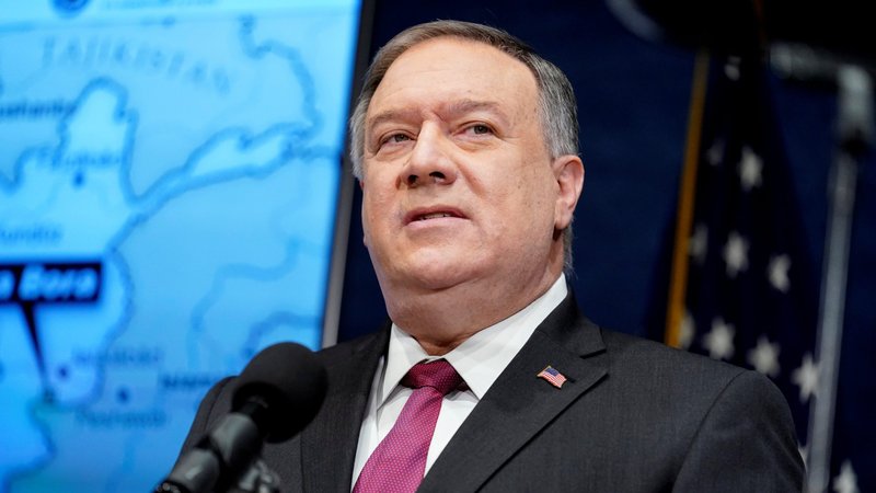 Secretary of State Mike Pompeo speaks at the National Press Club in Washington Jan. 12, 2021. He reclassified Cuba as a state sponsor of terrorism Jan. 11, 2021, five years after the island nation was removed from that list. (CNS photo/Andrew Harnik, Pool via Reuters)
