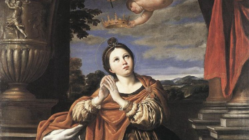 "Saint Agnes" by Domenichino. (Wikipedia)