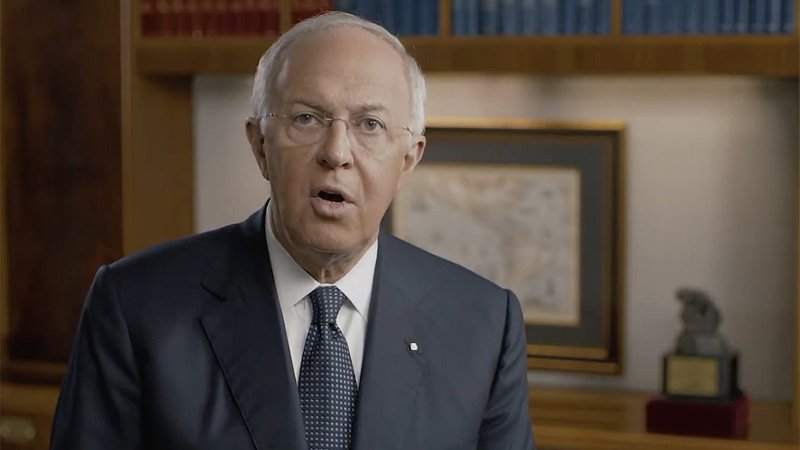 Supreme Knight Carl Anderson, CEO of the Knights of Columbus, is seen in this screen grab Jan. 29, 2021, from the Knights of Columbus Supreme Council's YouTube channel. He was awarded the 2021 Pro-Life Legacy Award during the March for Life Rose Dinner, held virtually this year because of the pandemic. (CNS screen grab)