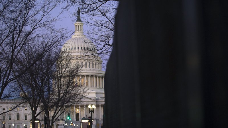 The U.S. Capitol is seen in Washington at dawn Jan. 10, 2021. (CNS photo/Tyler Orsburn)