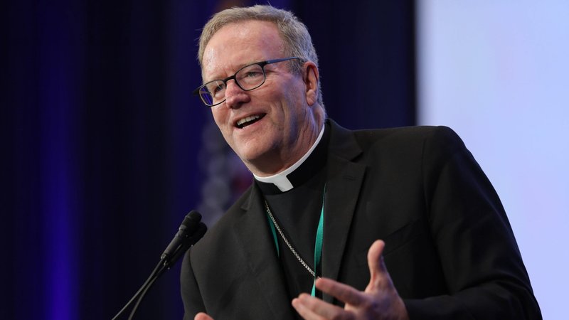 Los Angeles Auxiliary Bishop Robert E. Barron speaks during the fall general assembly of the U.S. Conference of Catholic Bishops in Baltimore Nov. 11, 2019. (CNS photo/Bob Roller)