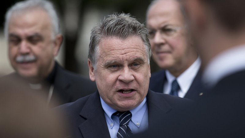 Rep. Chris Smith, R-N.J., is seen outside the U.S. Capitol in Washington June 7, 2017. (CNS photo/Tyler Orsburn)