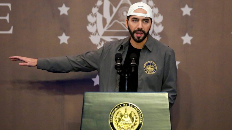 El Salvador's President Nayib Bukele speaks at a news conference in San Salvador Feb. 28, 2021. (CNS photo/Jose Cabezas, Reuters)