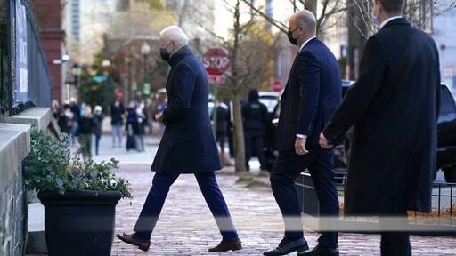 President Joe Biden arrives for Mass at Holy Trinity Catholic Church in the Georgetown neighborhood of Washington, Saturday, March 6, 2021. (AP Photo/Patrick Semansky via Crux)