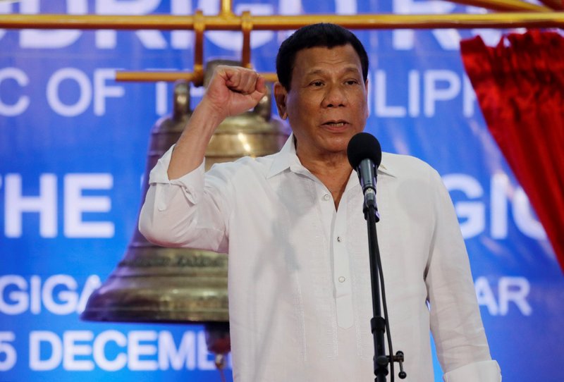 Filipino President Rodrigo Duterte in 2018. (CNS/Erik de Castro, Reuters)