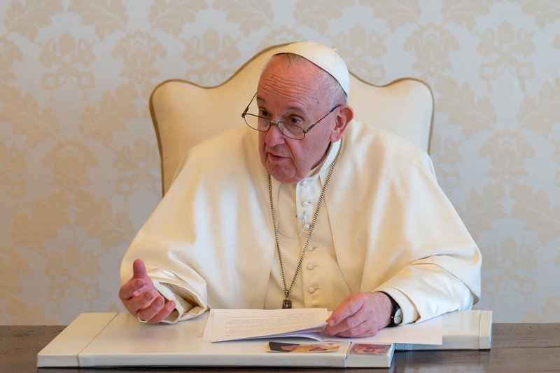 Pope Francis speaks from the Vatican. (CNS photo/Vatican Media)