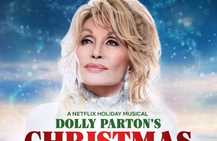This is the movie poster for "Dolly Parton's Christmas on the Square." Parton starred, wrote the music, and served as an executive producer for the updated retelling of  "A Christmas Carol." (CNS photo/courtesy The Christophers)