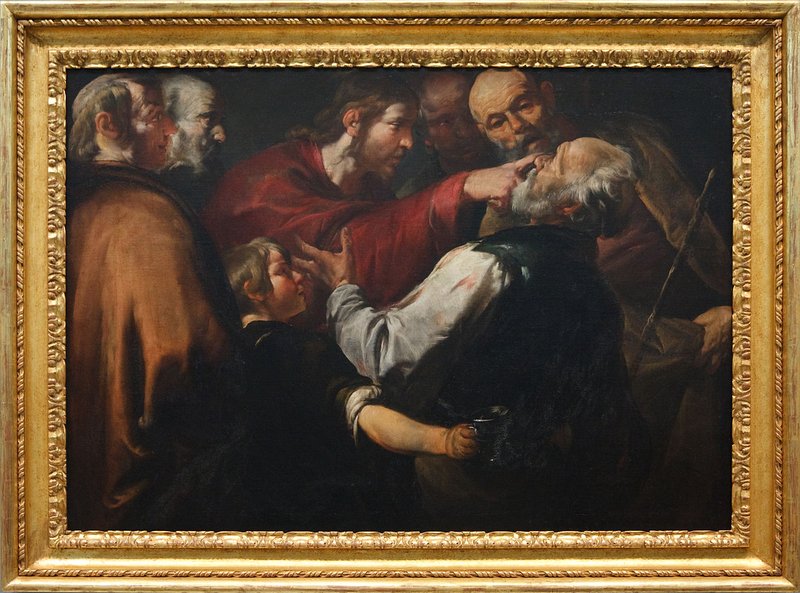 “Christ Healing the Blind Man,” by Giaocchino Assereto, 1600-1649, Italian. (Wikimedia Commons)