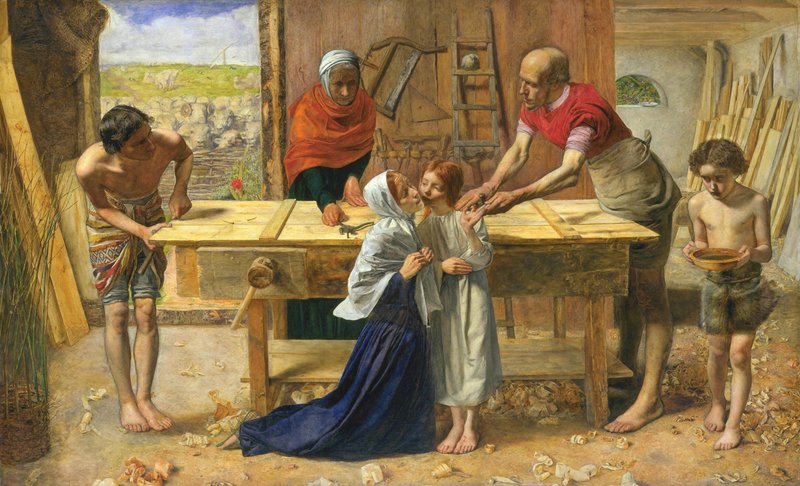 “Christ in the House of His Parents,” by John Everett Millais, 1849. (Wikimedia Commons)