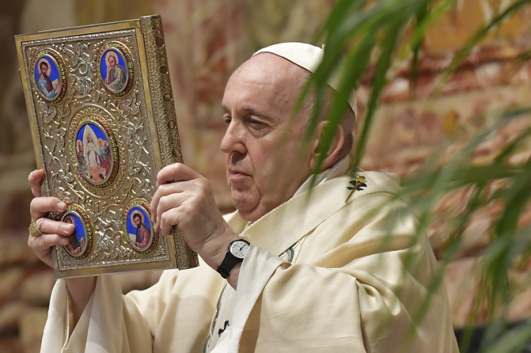 Pope Francis offers Mass in St. Peter's Basilica on Easter Sunday April 4, 2021. (Vatican Media via CNA)