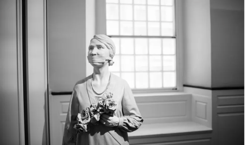 Statue of Margaret Sanger at the Old South Meeting House museum in Boston. (Page Light Studios/Shutterstock)