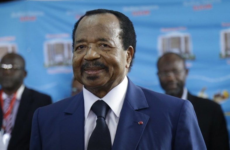 In this Sunday Oct. 7, 2018 file photo, Cameroon's Incumbent President Paul Biya wait to casts his vote during the Presidential elections in Yaounde, Cameroon. (Sunday Alamba/AP via Crux)