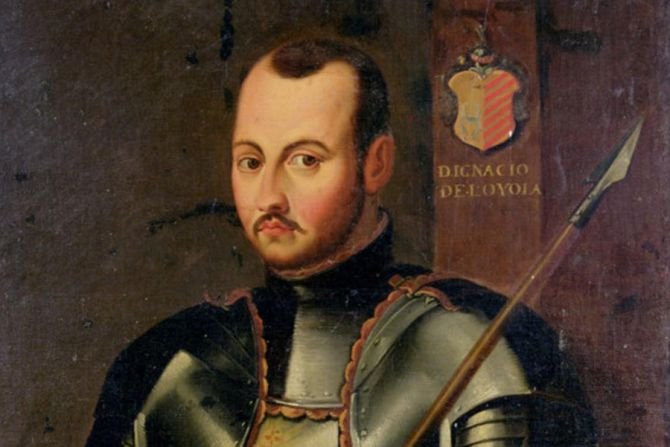 A 16th-century painting of St. Ignatius in armor. (Public domain)