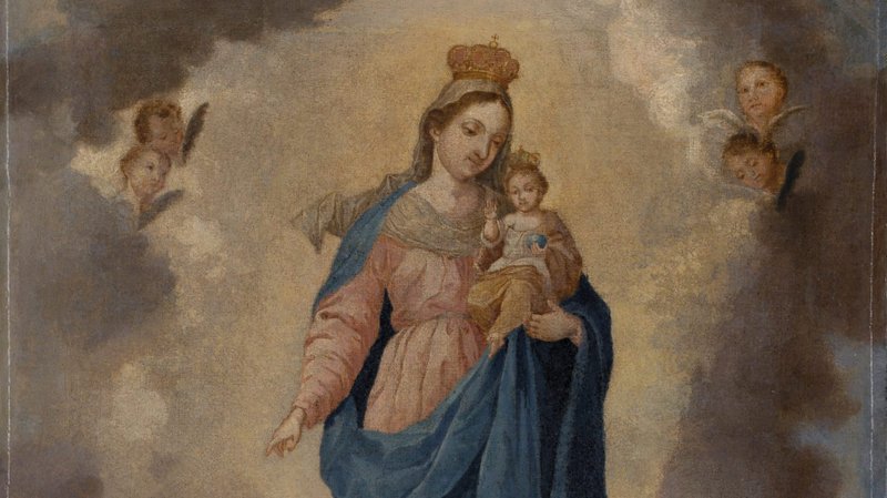 “Our Lady of the Pillar,” by José Campeche y Jordán, late 18th century, Puerto Rican. (Wikimedia)