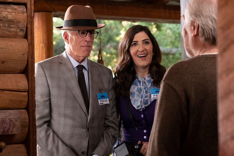 Ted Danson and D'Arcy Beth Carden in NBC's "The Good Place." (Colleen Hayes/NBC)