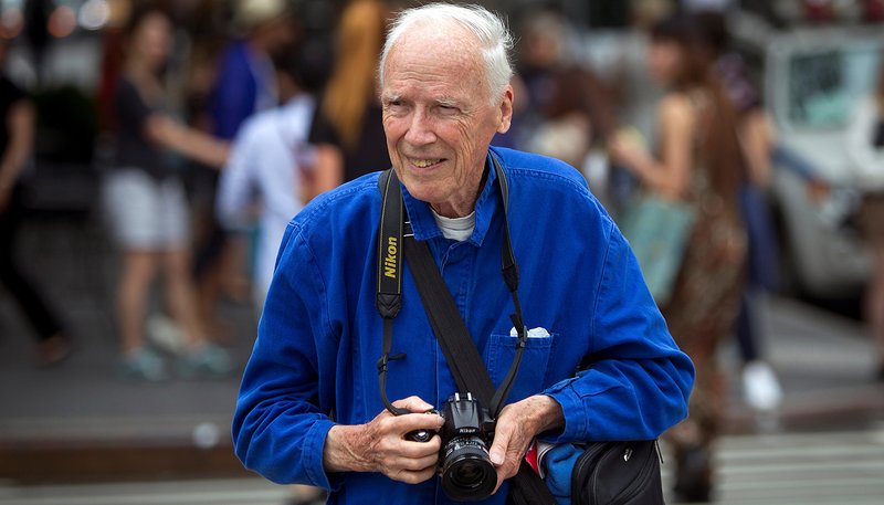 Fashion photographer Bill Cunningham, who died at age 87, is pictured in a 2014 photo. Cunningham, a Catholic who regularly attended Sunday Mass at Manhattan's Church of St. Thomas More, was responsible for both a street-fashion and society spread in The New York Times Style section every Sunday. (CNS photo/Carlo Allegri, Reuters)