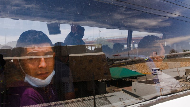 Migrants from Central America are seen aboard a bus in Ciudad Juarez, Mexico, June 8, 2021, before they are repatriated to their respective countries of origin. (CNS photo/Jose Luis Gonzalez, Reuters)