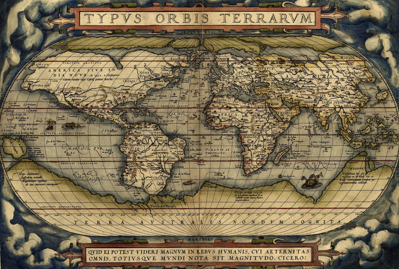 Ortelius world map, 1570. (Wikipedia)