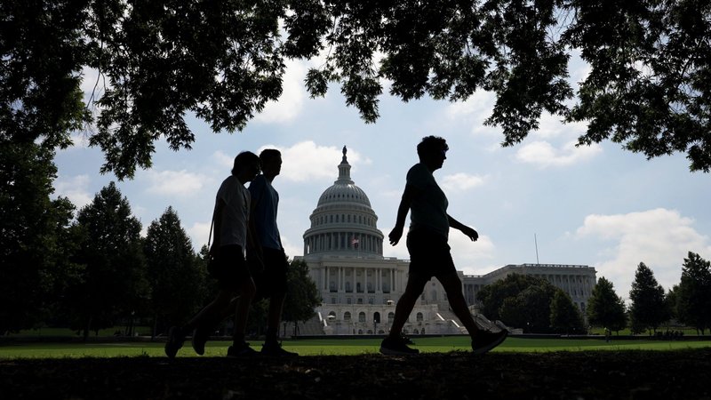 Visitors walk the grounds of the U.S. Capitol in Washington July 12, 2021. (CNS photo/Kevin Lamarque, Reuters)