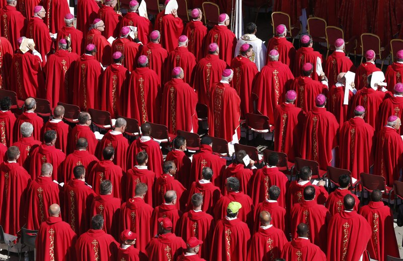 Bishops and priests attend Pope Francis' celebration of Mass marking the feast of Sts. Peter and Paul in St. Peter's Square at the Vatican June 29, 2018. (Paul Haring/CNS)