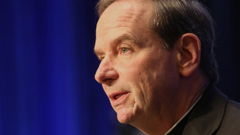 Bishop Michael F. Burbidge of Arlington, Va., is seen in this 2016 file photo. He published "A Catechesis on the Human Person and Gender Ideology" Aug. 12, 2021, after consultation with experts in theology, bioethics, clinical counseling, civil and canonical law, as well as with priests. (CNS photo/Bob Roller)