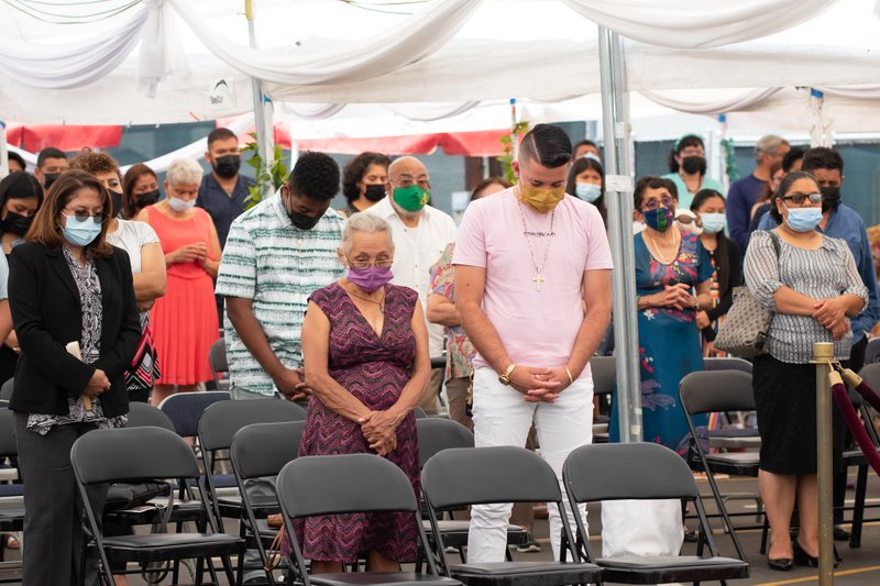 Christ the King Church in Los Angeles celebrated the first World Day for Grandparents and the Elderly with a special Mass and blessing July 25. (JohnMichael Filippone)