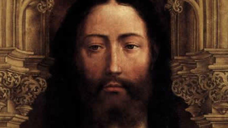 "Christ between the Virgin and St. John the Baptist" (detail), by Jan Gossaert, c. 1515.