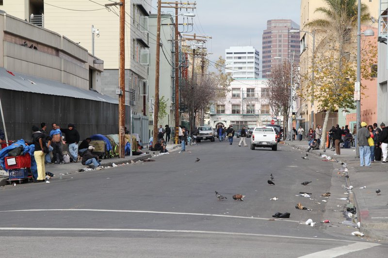 Skid Row in downtown Los Angeles. (The Erica Chang/Wikimedia Commons)