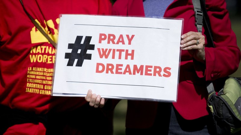 Demonstrators attend a rally near the U.S. Capitol in Washington Sept. 26, 2017, calling for passage of the DREAM Act, which would have created a path to citizenship for "Dreamers," the beneficiaries of the Deferred Action for Childhood Arrivals. The measure has been reintroduced in the current Congress as the American Dream and Promise Act of 2021. (CNS photo/Tyler Orsburn)