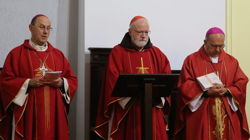 Cardinal Sean P. O'Malley of Boston, center, and other prelates celebrate Mass during a conference of church representatives and child protection experts in Warsaw, Poland, Sept. 20, 2021. Pope Francis in a message to the conference called on bishops to recognize mistakes in their handling of sexual abuse and to convert sorrow into "concrete pathways of reform." (CNS photo/courtesy EpiskopatNews)