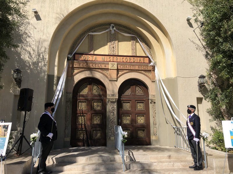 The Holy Doors at Christ the King in Hancock Park were opened following 40 hours of adoration. (Archdiocese of Los Angeles)