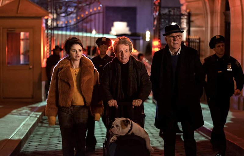 Selena Gomez, Martin Short, and Steve Martin in Hulu's "Only Murders in the Building." (IMDB)