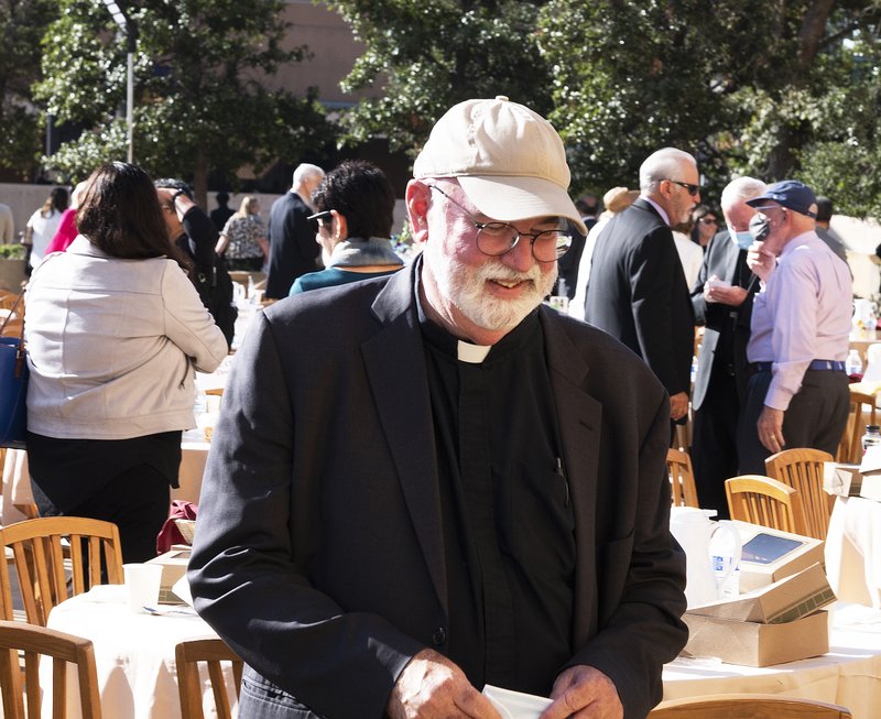 Fr. Greg Boyle, SJ, president of Homeboy Industries, gave the keynote address at the breakfast. (Victor Alemán)