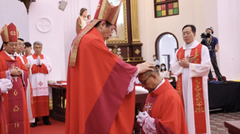 The episcopal ordination of Francis Cui Qingqi in Wuhan, China, on Sept. 8, 2021. (www.chinacatholic.cn)