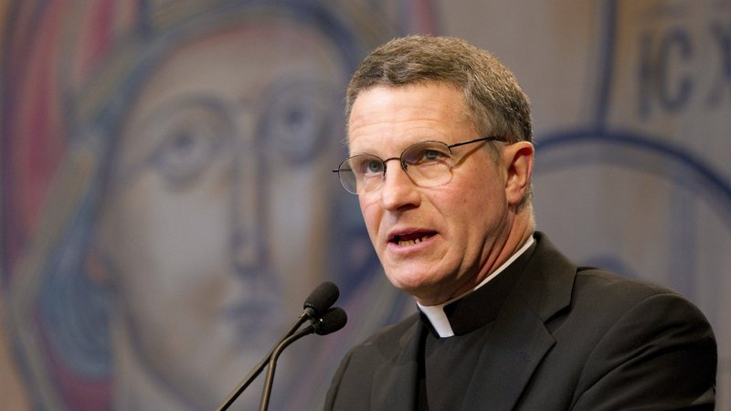 Archbishop Timothy P. Broglio of the Archdiocese for the Military Services addresses the U.S. bishops during their annual fall meeting in Baltimore in 2012. (CNS photo/Nancy Phelan Wiechec)