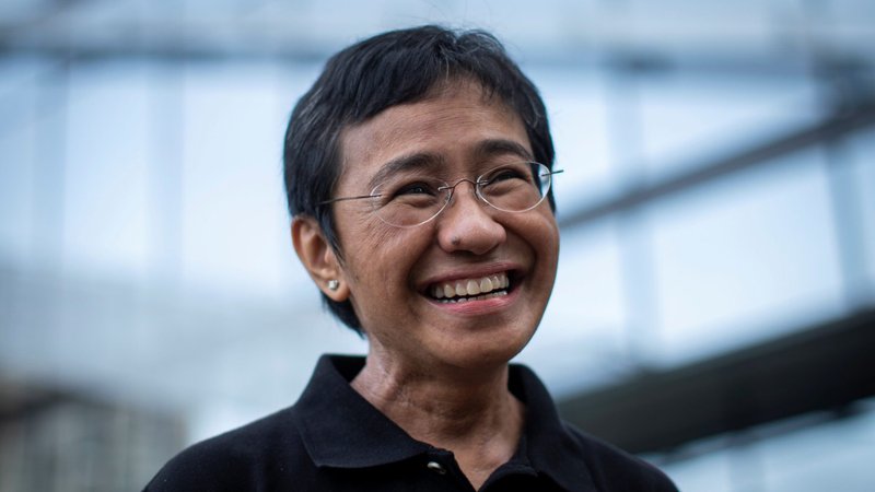Journalist and Rappler CEO Maria Ressa, one of 2021 Nobel Peace Prize winners, reacts during an interview in Manila, Philippines, Oct. 9, 2021. The Catholic Bishops' Conference of the Philippines has congratulated Ressa on being the first Filipino to be awarded the Nobel Peace Prize. (CNS photo/Eloisa Lopez, Reuters)