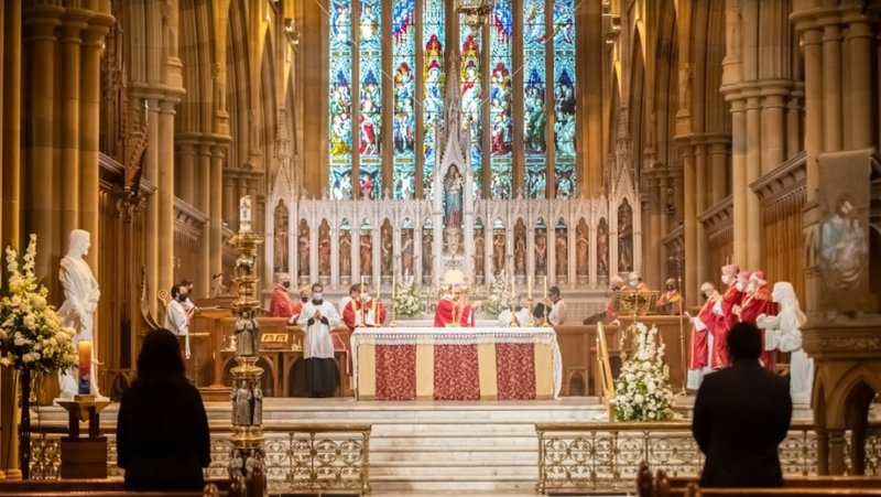 Archbishop Anthony Fisher celebrates the opening Mass of the Plenary Council in Sydney, Oct. 3, 2021. (Australia Catholic Bishops Conference via Crux)