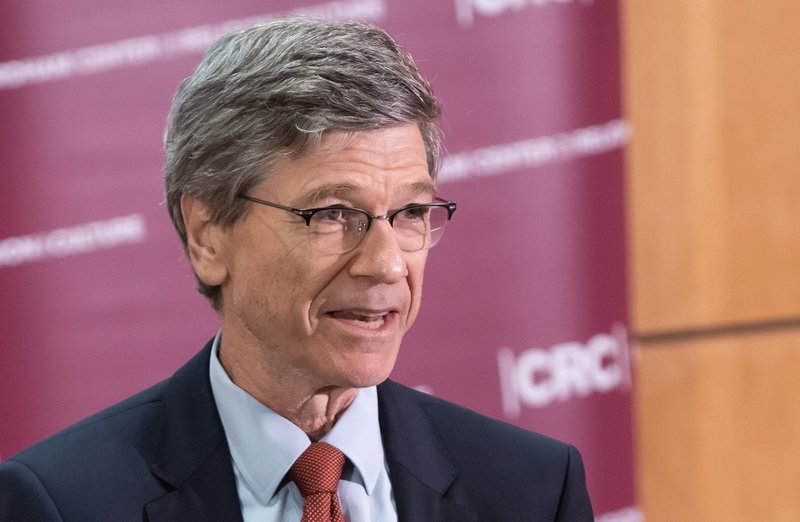 Jeffrey D. Sachs, an economist and professor of Sustainable Development at Columbia University, discusses the role of faith in the modern economy during a Sept. 5 event at Fordham University in New York. (CNS photo/courtesy Leo Sorel)