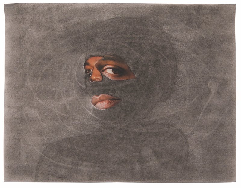 “Locked in a Dark Calm,” 2016, by Tameca Cole. (Image via MarkingTimeArt.com)