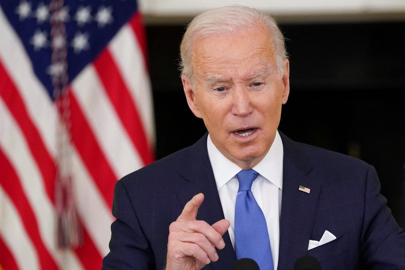 President Joe Biden speaks from the White House in Washington Dec. 21, 2021. (CNS photo/Kevin Lamarque, Reuters)