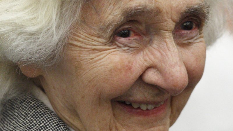 Alice von Hildebrand, widow of philosopher Dietrich von Hildebrand, is seen in Rome May 27, 2010. A philosopher in her own right and a widely published author, von Hildebrand died Jan. 14, 2022, at age 98. (CNS photo/Paul Haring)