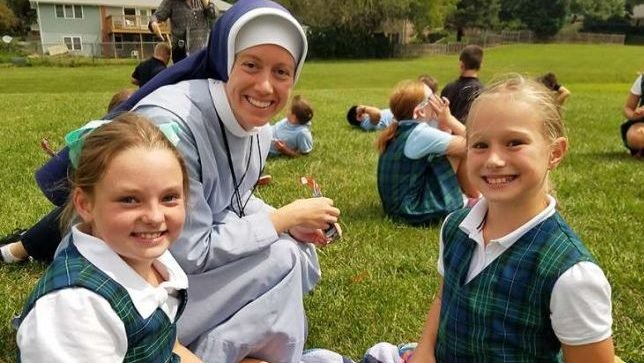 Catholic school teachers and students. (School Sisters of Christ the King via CNA)