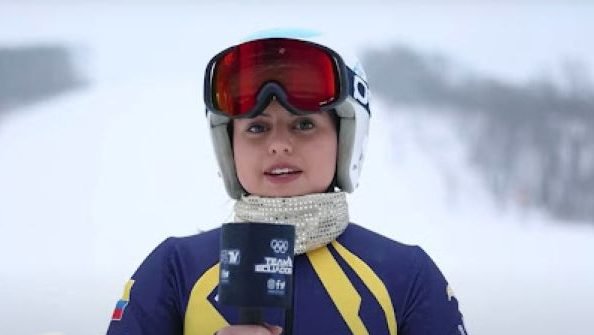 Sarah Escobar represents Ecuador in the 2022 Beijing Winter Olympics. (YouTube screenshot taken from ecuadorolimpicotv via CNA)