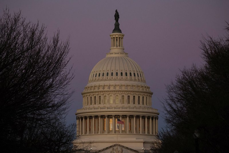 The U.S. Capitol is seen in Washington Feb. 10, 2022. (CNS photo/Brendan McDermid, Reuters)