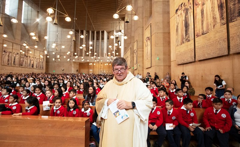 Msgr. Fleming at the Missionary Childhood Association Mass in 2019. (Victor Alemán)