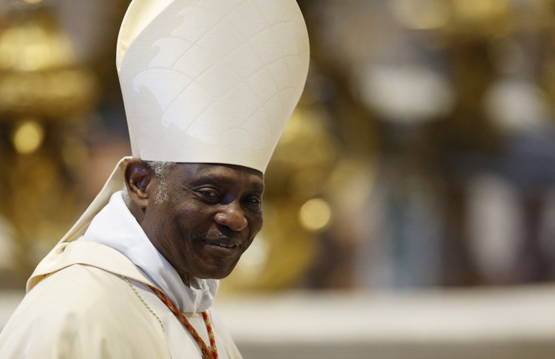 Pope Francis has named Cardinal Peter Turkson chancellor of the Pontifical Academy of Sciences and the Pontifical Academy of Social Sciences. Cardinal Turkson, pictured in a Feb. 11, 2022, photo, succeeds Bishop Marcelo Sanchez Sorondo, who will be 80 in September. (CNS photo/Paul Haring)
