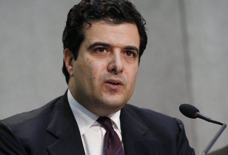 Tommaso Di Ruzza, the former director of the Vatican's financial watchdog agency, then known as the Financial Information Authority or AIF, took the stand April 27, 2022, at a Vatican trial regarding the Vatican's majority stake purchase of a property development project in London's Chelsea district. He is pictured in a 2015 photo. (CNS photo/Paul Haring)